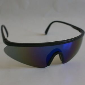 NWOT True Vintage wide wrap around sports blade semi-rimless sunglasses